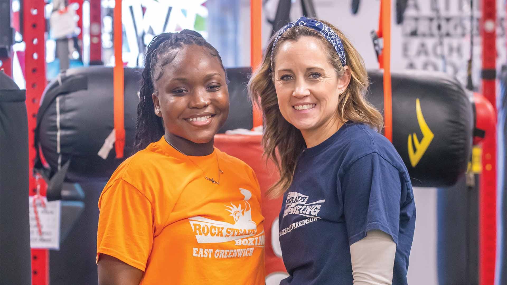 College of Health u0026 Wellness training at Rock Steady boxing.