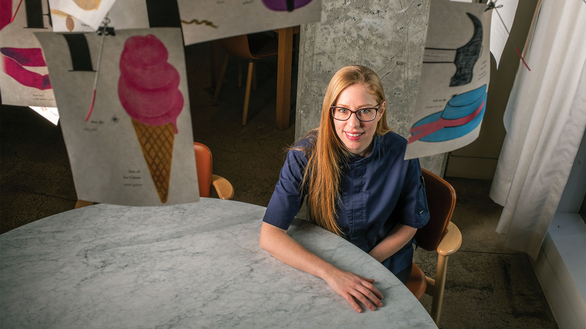 Award-winning pastry chef Rochelle Cooper u201912 is making her name on the Washington, D.C., dining scene with exquisite, playful desserts and a serious commitment to sustainability and advocacy. Photos by Rey Lopez.